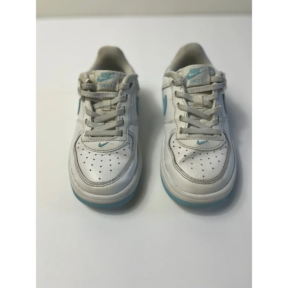 Nike Air Force 1 Low Toddler White Light Blue Sneakers CU0591-103